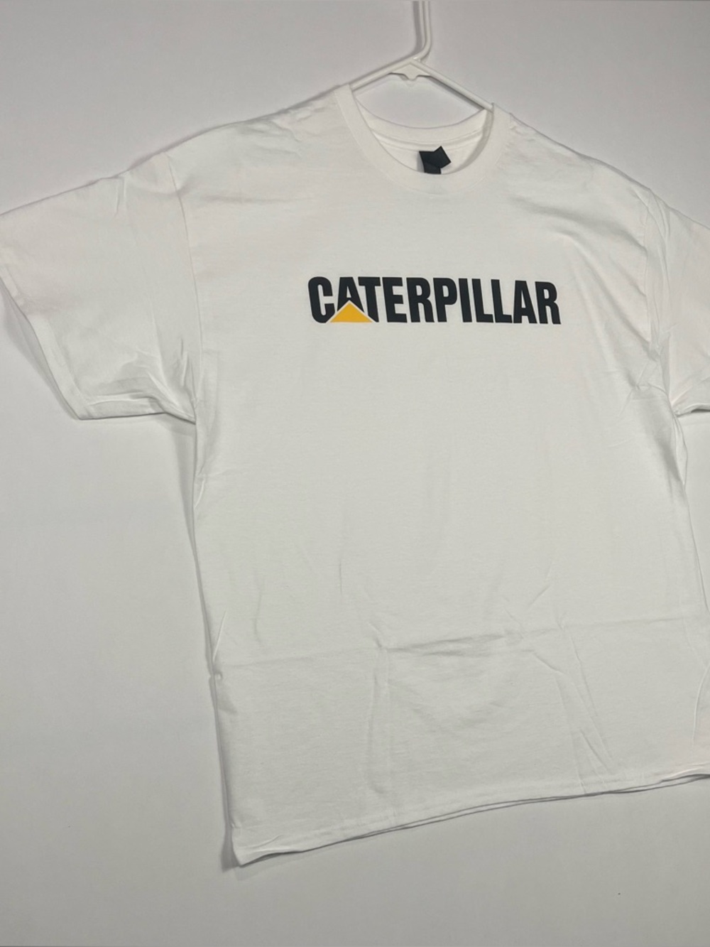 Caterpillar Logo Work Tee (Brand New Condition) CAT White Short Sleeve T-Shirt
